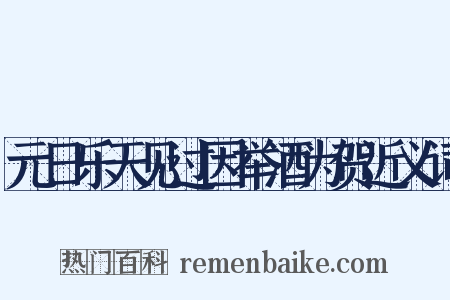 元日乐天见过因举酒为贺近义词是什么意思的图片